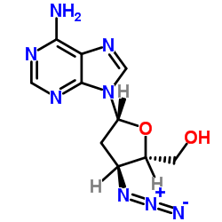 3'-叠氮-2',3'-双脱氧腺苷结构式