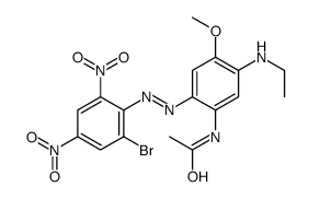 N-[2-[(2-溴-4,6-二硝基苯基)偶氮基]-5-乙氨基-4-甲氧基苯基]乙酰胺结构式