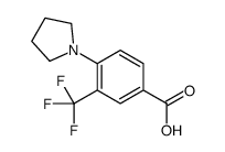4-吡咯烷-1-基-3-三氟甲基-苯甲酸结构式