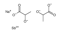 sodium bis[lactato(2-)-O1,O2]antimonate(1-) structure