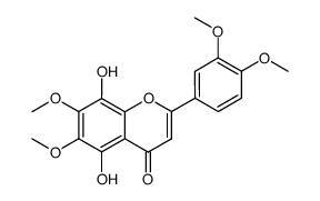 5,8-dihydroxy-6,7-dimethoxy-2-(3,4-dimethoxyphenyl)-4-benzopyrone结构式