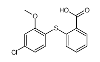 2-(4-chloro-2-methoxyphenyl)sulfanylbenzoic acid结构式