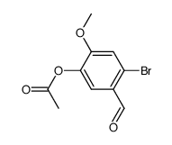 5-acetoxy-2-bromo-4-methoxy-benzaldehyde结构式