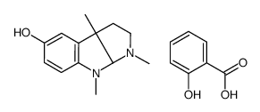 (3aR,8bS)-3,4,8b-trimethyl-2,3a-dihydro-1H-pyrrolo[2,3-b]indol-7-ol,2-hydroxybenzoic acid结构式