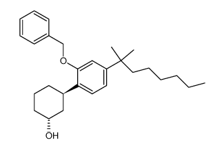 (E)-3-<2-(benzyloxy)-4-(1,1-dimethylheptyl)phenyl>cyclohexanol Structure