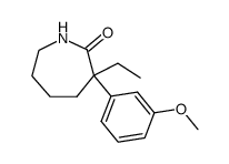 3-Ethylhexahydro-3-(3-methoxyphenyl)-2H-azepin-2-one结构式