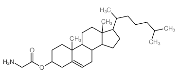 Glycine, (3b)-cholest-5-en-3-yl ester结构式
