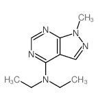 N,N-diethyl-9-methyl-2,4,8,9-tetrazabicyclo[4.3.0]nona-2,4,7,10-tetraen-5-amine结构式
