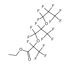 2-[3-(Trifluoromethyl)decafluoro-1,4-dioxaheptan-1-yl]-2,3,3,3-tetrafluoropropionic acid ethyl ester结构式