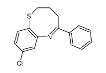8-chloro-5-phenyl-3,4-dihydro-2H-1,6-benzothiazocine结构式