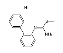 1-(2-biphenylyl)-2-methyl-2-thiopseudourea hydriodide结构式