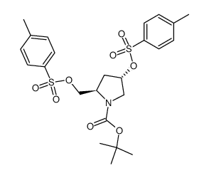 N-(tert-Butoxycarbonyl)-4-hydroxy-D-prolinol Di-p-toluenesulfonate Structure