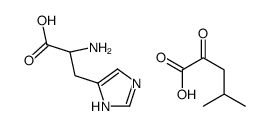 (2S)-2-amino-3-(1H-imidazol-5-yl)propanoic acid,4-methyl-2-oxopentanoic acid结构式