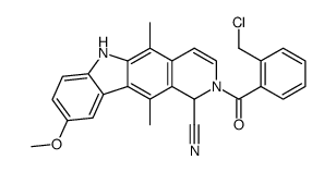2-(2-chloromethylbenzoyl)-1-cyano-9-methoxy-1,2-dihydroellipticine结构式
