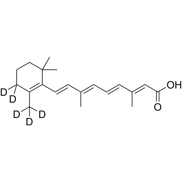 9-cis-Retinoic acid-d5结构式