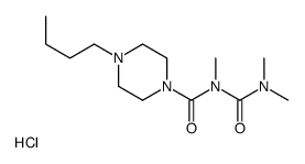 4-butyl-N-(dimethylcarbamoyl)-N-methylpiperazine-1-carboxamide,hydrochloride Structure