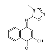 2-hydroxy-N-(4-methyl-5-isoxazolyl)-1,4-naphthoquinone-4-imine Structure
