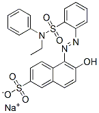 5-[[2-[(N-Ethyl-N-phenylamino)sulfonyl]phenyl]azo]-6-hydroxy-2-naphthalenesulfonic acid sodium salt Structure