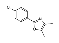 2-(4-chlorophenyl)-4,5-dimethyl-1,3-oxazole结构式