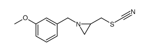 [1-[(3-methoxyphenyl)methyl]aziridin-2-yl]methyl thiocyanate Structure
