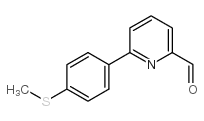 6-[4-(甲硫基)苯基]-2-吡啶甲醛结构式