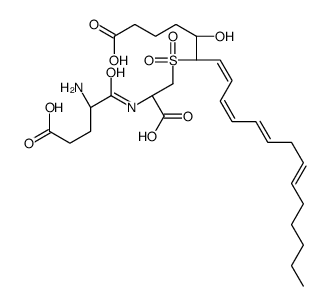 5(S)-Hydroxy-6(R)-gamma-glutamylcysteinyl-7,9-trans-11,14-cis-eicosate traenoic acid-S,S-dioxide Structure