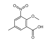 2-methoxy-5-methyl-3-nitrobenzoic acid Structure