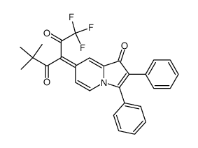 1,1,1-Trifluoro-5,5-dimethyl-3-[1-oxo-2,3-diphenyl-1H-indolizin-(7Z)-ylidene]-hexane-2,4-dione Structure