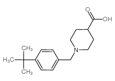 N-(4-叔丁基苄基)哌啶-4-羧酸结构式
