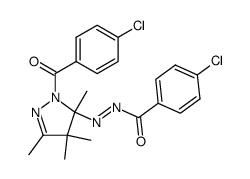 1-(p-chlorobenzoyl)-5-(p-chlorobenzoylazo)-3,4,4,5-tetramethyl-2-pyrazoline结构式