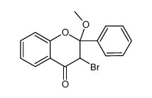 3-bromo-2-methoxyflavan-4-one Structure