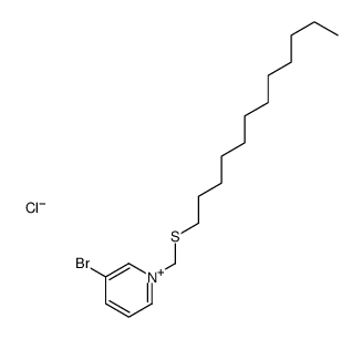 3-bromo-1-(dodecylsulfanylmethyl)pyridin-1-ium,chloride结构式