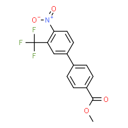 METHYL 4'-NITRO-3'-(TRIFLUOROMETHYL)[1,1'-BIPHENYL]-4-CARBOXYLATE结构式