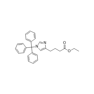 4-(1-三苯甲基-1H-咪唑-4-基)丁酸乙酯结构式