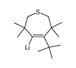 (5-(tert-butyl)-3,3,6,6-tetramethyl-2,3,6,7-tetrahydrothiepin-4-yl)lithium Structure