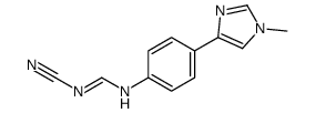 N-cyano-N'-[4-(1-methylimidazol-4-yl)phenyl]methanimidamide结构式