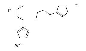 二(丁基环戊基)二碘化钨(IV)结构式
