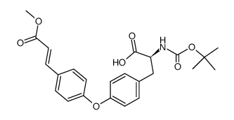 3-{4-[4-(2-tert-butoxycarbonylamino-2-carboxy-ethyl)-phenoxy]-phenyl}-acrylic acid methyl ester Structure
