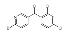 2-bromo-5-[chloro-(2,4-dichlorophenyl)methyl]pyridine Structure