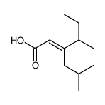 4-methyl-3-(2-methylpropyl)hex-2-enoic acid结构式