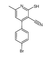 2-Mercapto-4-(4-bromphenyl)-6-methyl-pyridin-3-carbonitril Structure