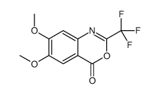 6,7-dimethoxy-2-(trifluoromethyl)-3,1-benzoxazin-4-one结构式