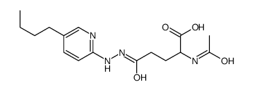 2-acetamido-5-[2-(5-butylpyridin-2-yl)hydrazinyl]-5-oxopentanoic acid结构式