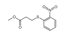 3-(2-nitro-phenylsulfanyl)-propionic acid methyl ester结构式