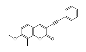 7-methoxy-4,8-dimethyl-3-(phenylethynyl)-2H-chromen-2-one Structure