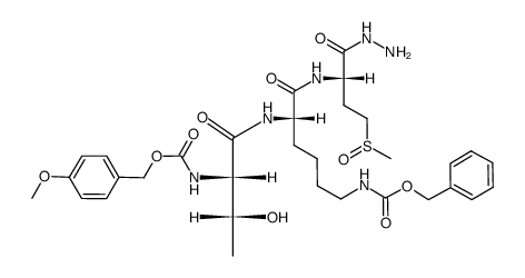 Z(OMe)-Thr-Lys(Z)-Met(O)-NHNH2结构式