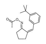 2-(3-t-butylbenzylidene)cyclopentanone O-acetyloxime Structure