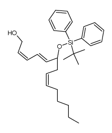 6-[(tert-butyldiphenylsilyl)oxy]-2,4,8-tetradecatrien-1-ol结构式
