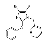 1-benzyl-4,5-dibromo-2-phenylsulfanylimidazole结构式