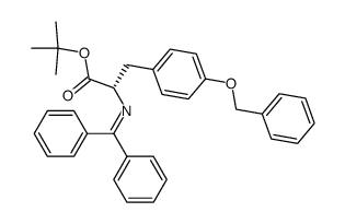 tert-butyl (S)-3-(4-(benzyloxy)phenyl)-2-((diphenylmethylene)amino)propanoate结构式